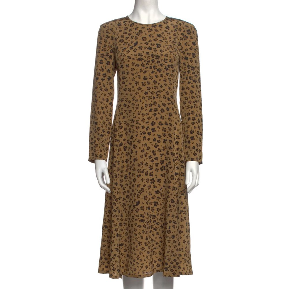 LK Bennett Leanie Leopard Print Silk Dress Size 8